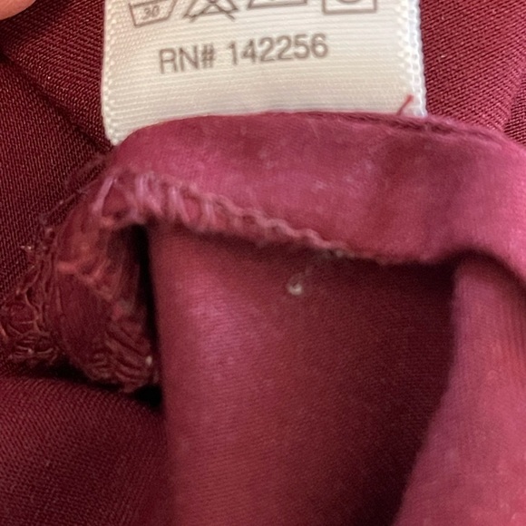 Figs Catarina Scrub Top burgundy rn 142256 size sz - Picture 5 of 7